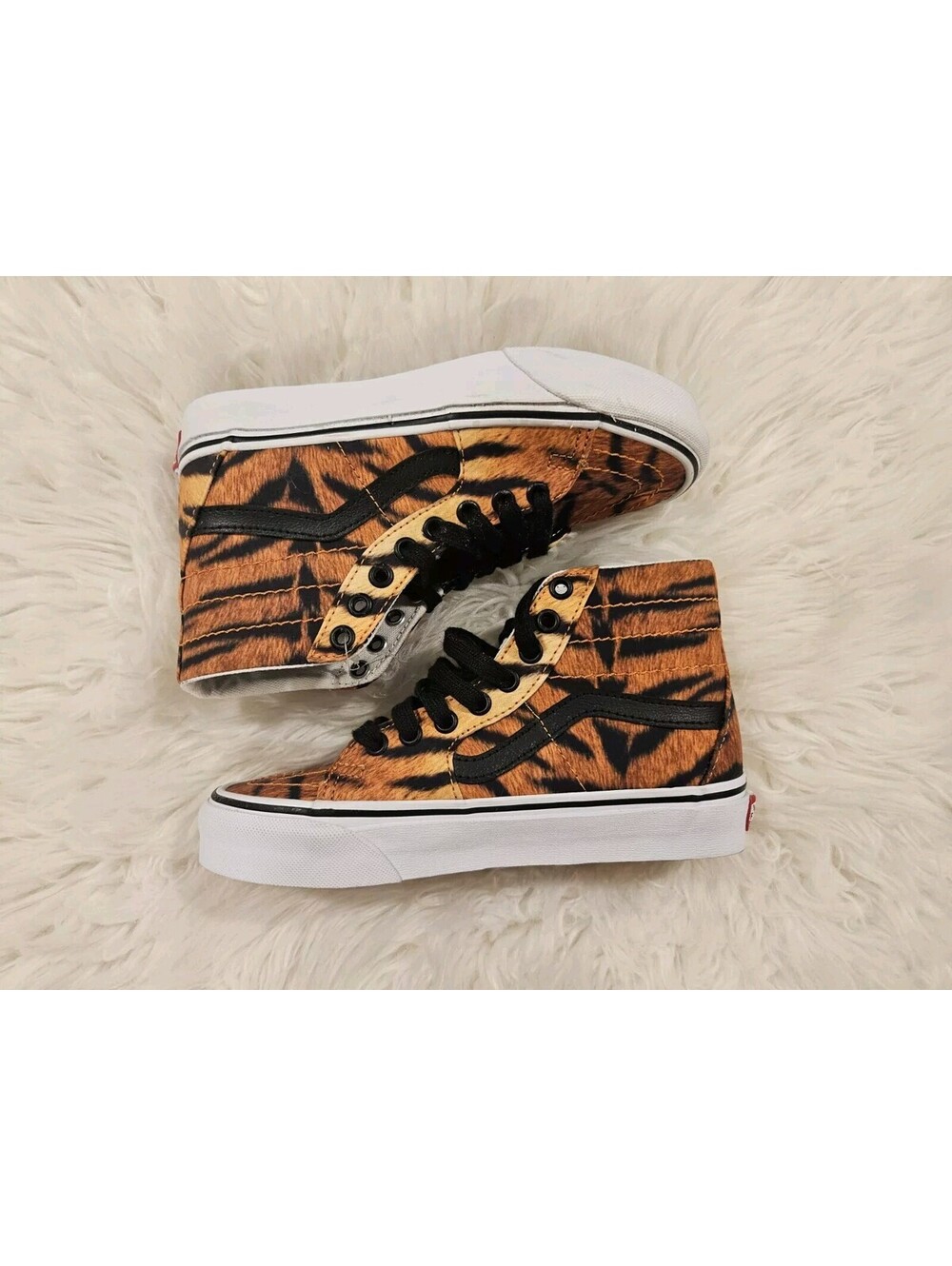 Vans Size 5 1/2 SK8-Hi Canvas Tapered Tiger/True White